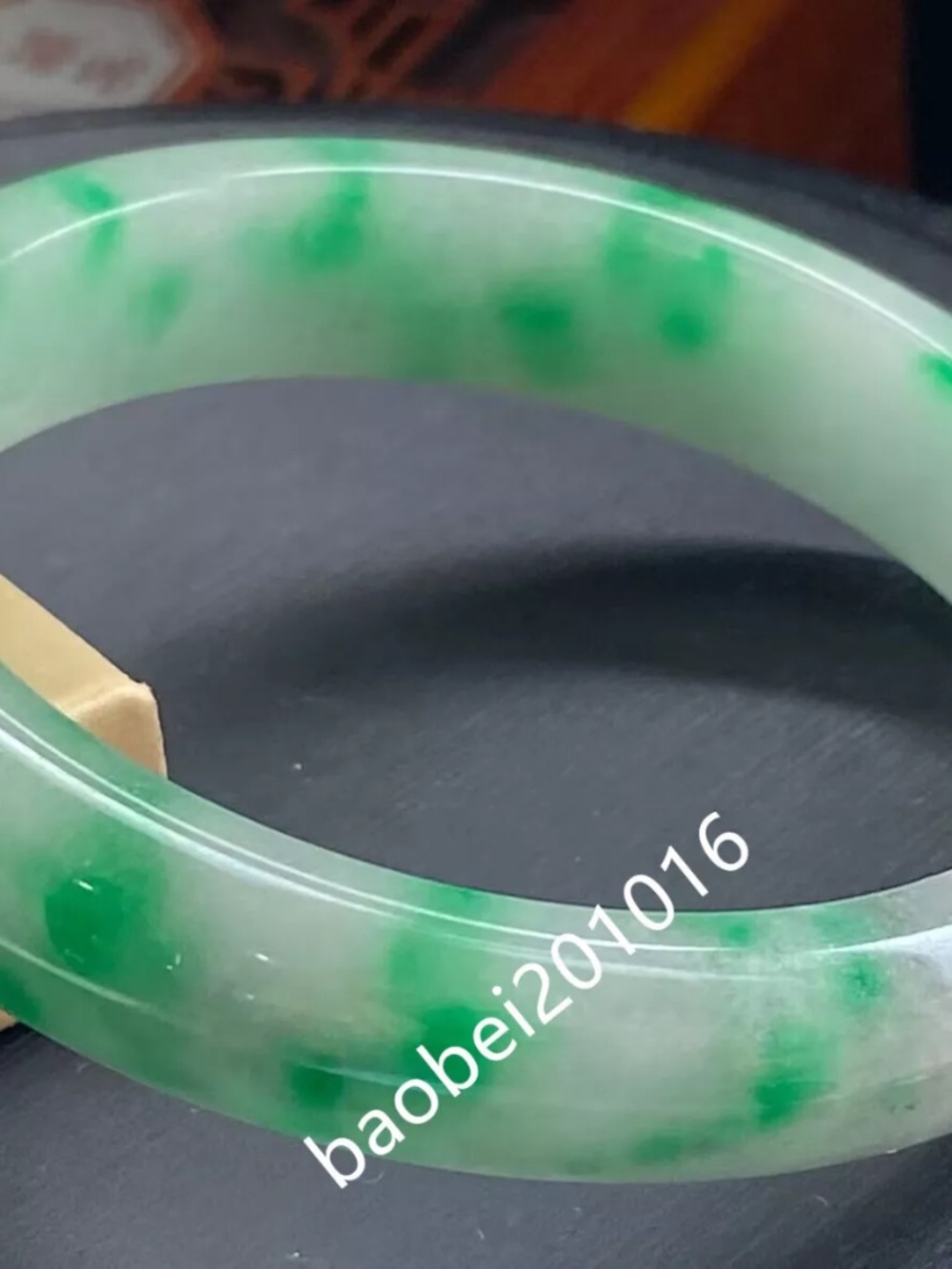 59mm Certified (Grade A)Myanmar Natural Grade A Green Jadeite Jade Bangle